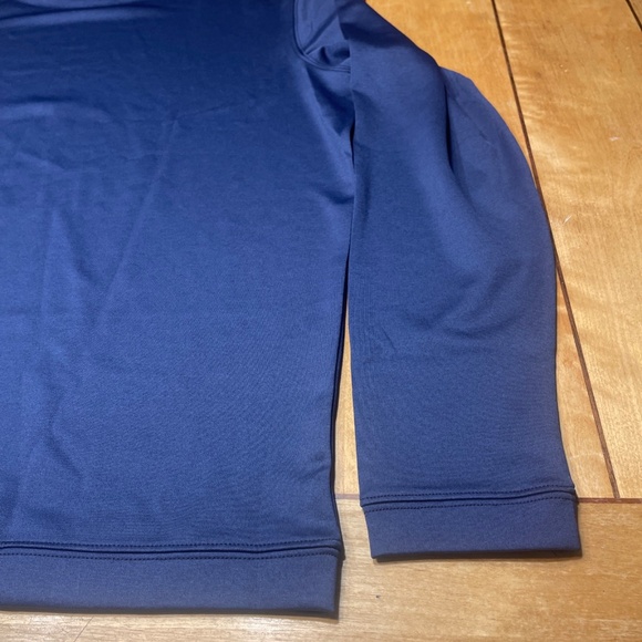 Harlestons Performance Crew Long Sleeve Shirt Color Blue Size Large Tailored Fit - Picture 13 of 16